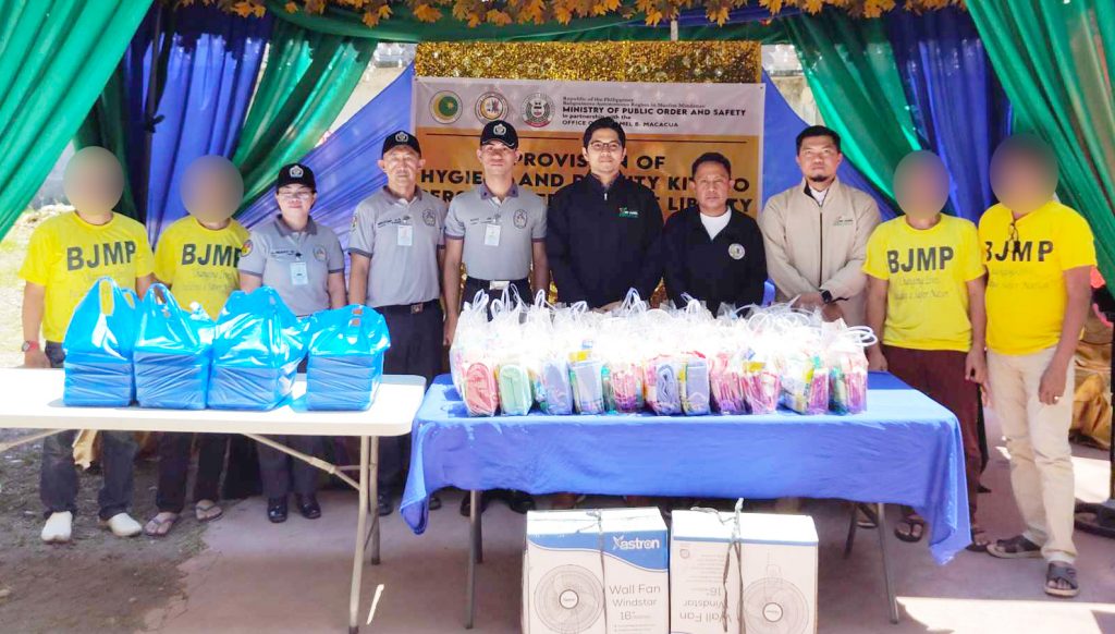 PDLs receive hygiene and dignity kits from MPOS through MP Jamel B. Macacua's TDIF