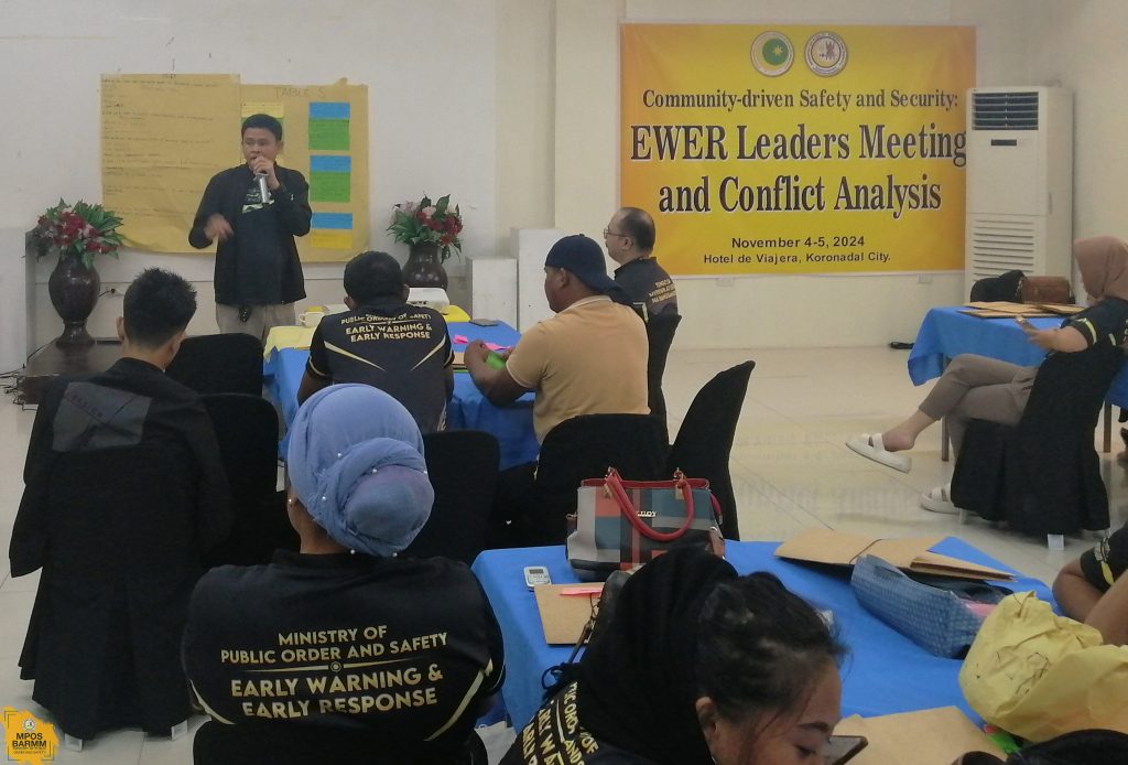 Conflict Analysis Meeting with EWER Leaders held to Strengthen Community Safety and Security in Maguindanao Provinces