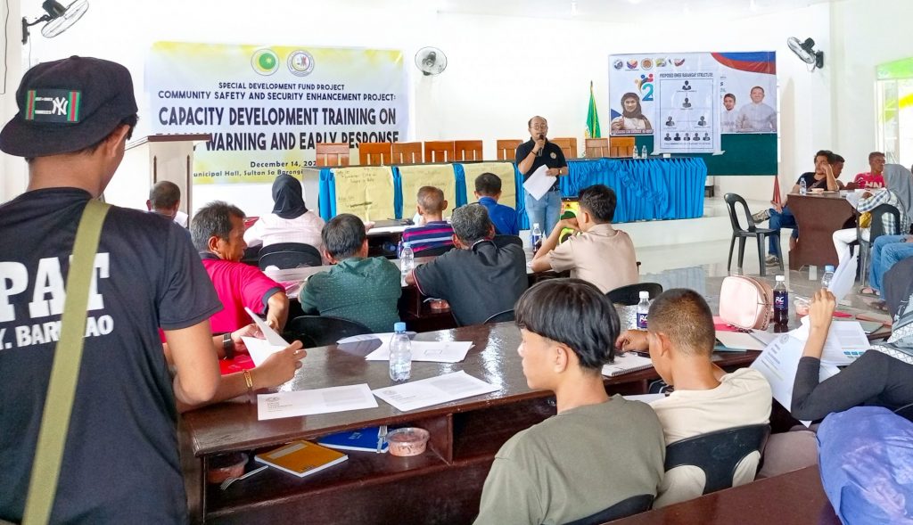 Community Volunteers in Sultan sa Barongis undergo EWER Capacity Development Training through MPOS